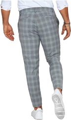 Herren Slim Fit Karohose mit Stretch-Komfort