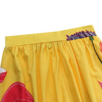 Women's High Waist Floral Print Flowing Maxi Skirt