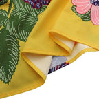 Women's High Waist Floral Print Flowing Maxi Skirt