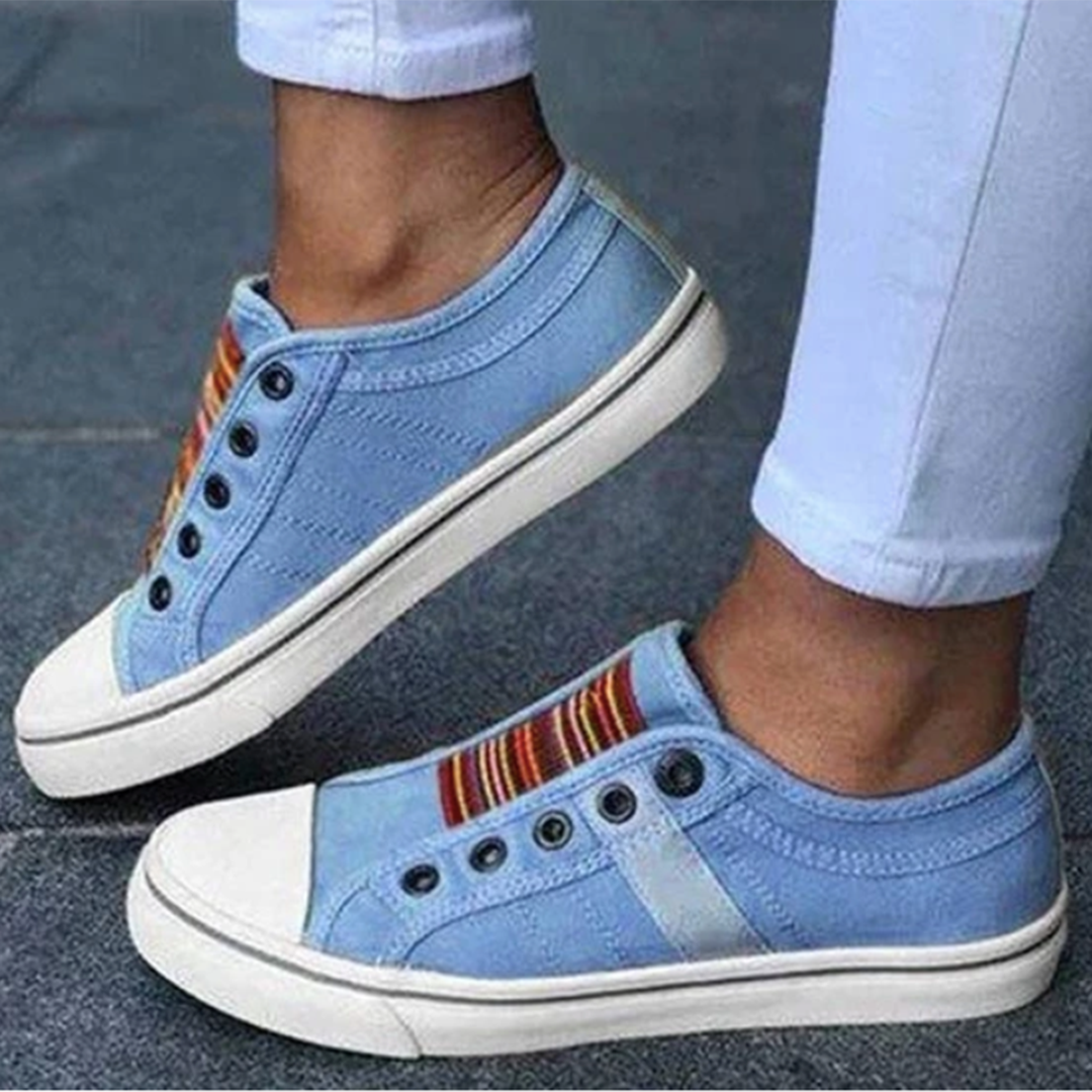 Women’s Double Buckle Casual Sneakers