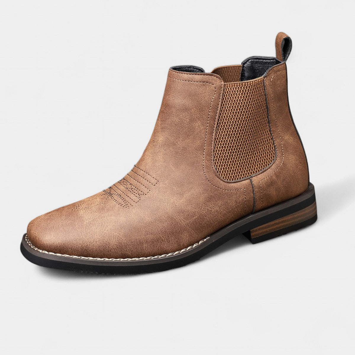 Men's Chelsea Boots with Elastic Side Panels