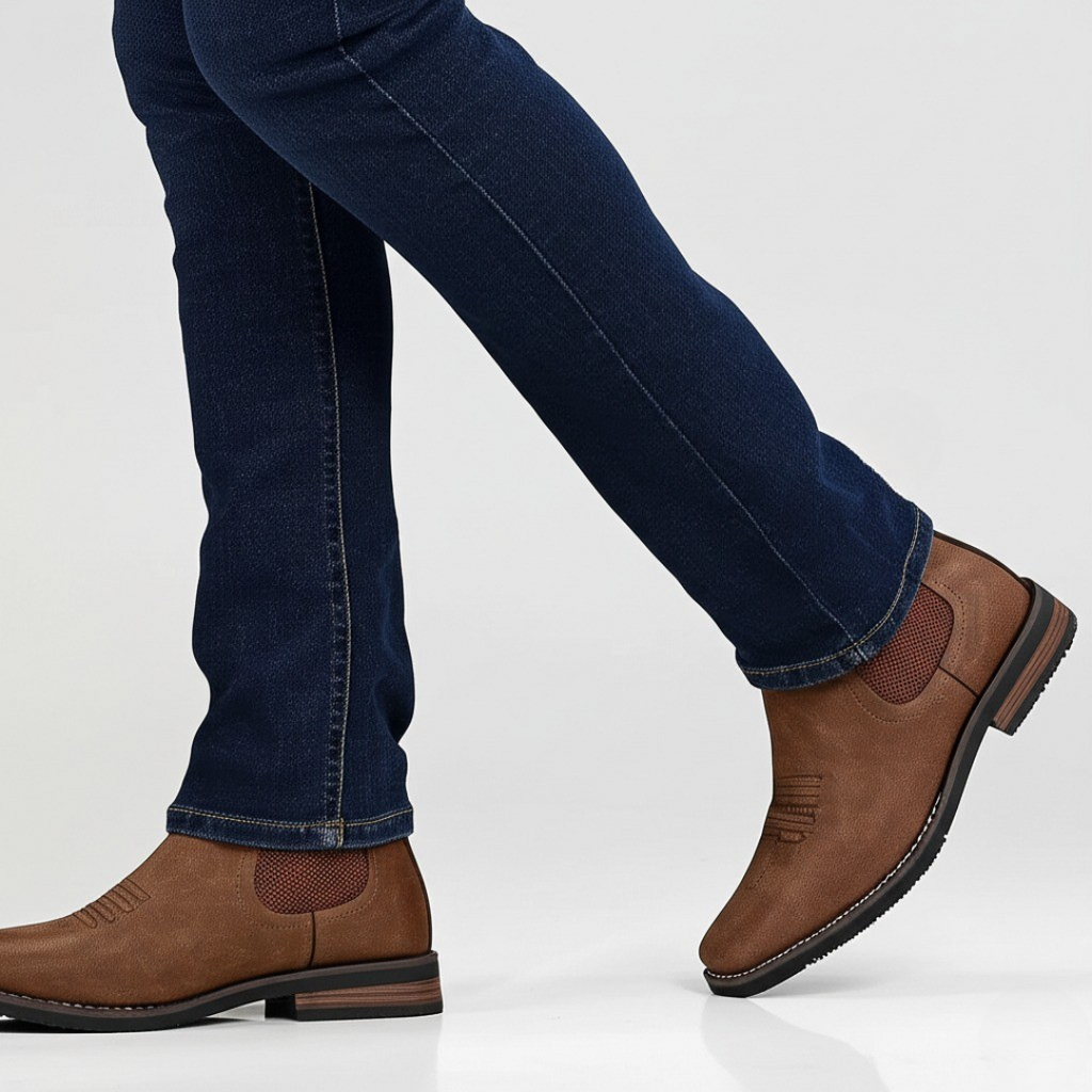 Men's Chelsea Boots with Elastic Side Panels