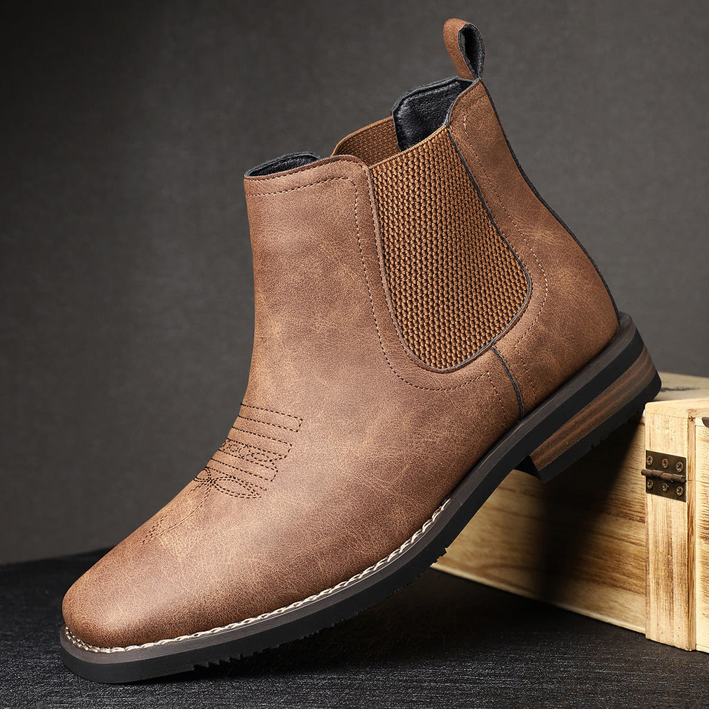 Men's Chelsea Boots with Elastic Side Panels