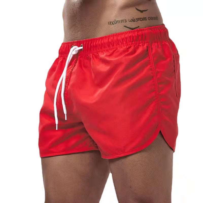 Men's Quick-Drying Swim Shorts with Drawstring Waist for Summer