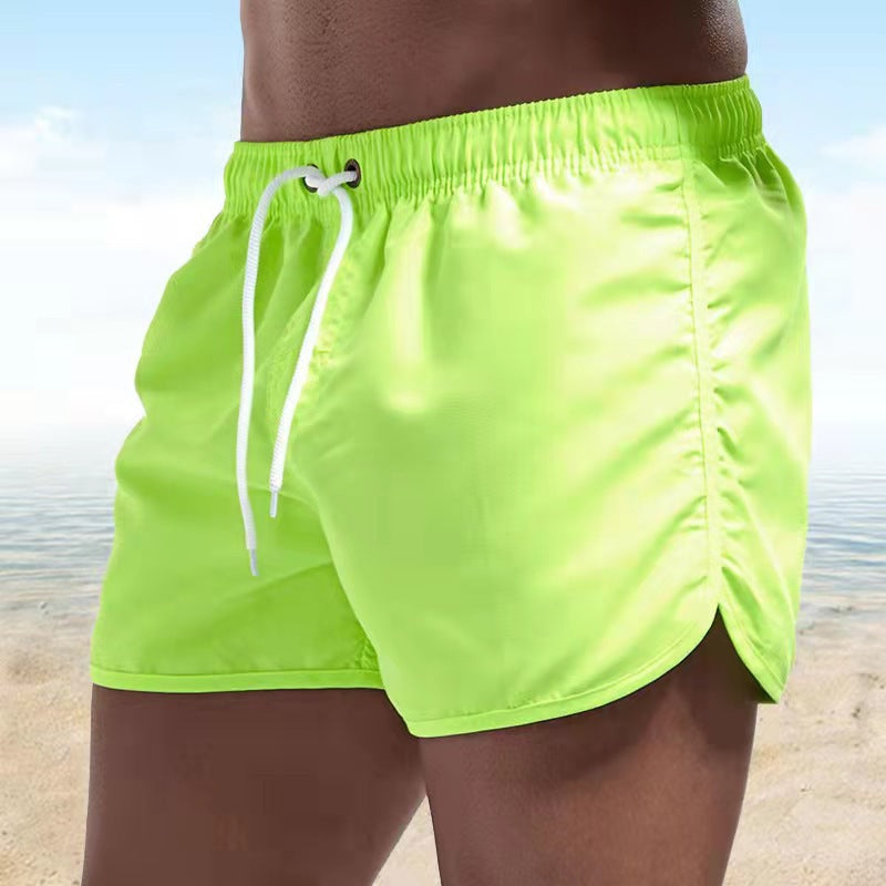 Men's Quick-Drying Swim Shorts with Drawstring Waist for Summer