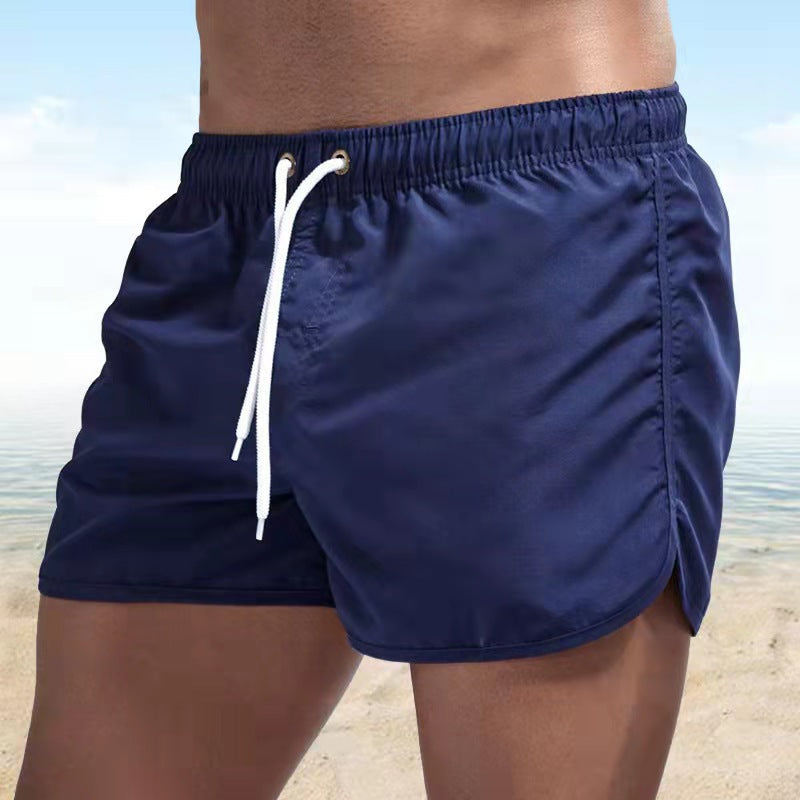 Men's Quick-Drying Swim Shorts with Drawstring Waist for Summer