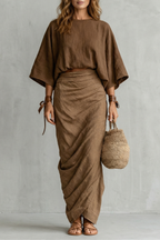 Conjunto de dos piezas para mujer, holgado y con caída
