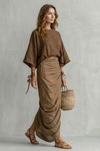 Conjunto de dos piezas para mujer, holgado y con caída