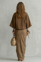 Conjunto de dos piezas para mujer, holgado y con caída