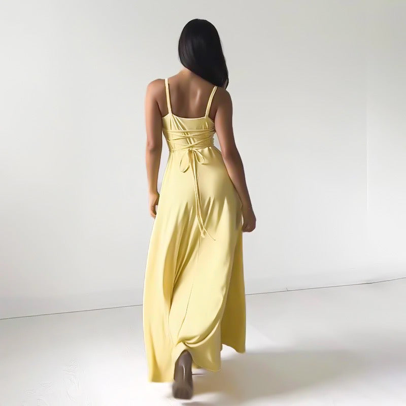 Ärmelloses Maxikleid für Damen mit tailliertem Schnitt für alltägliche Eleganz