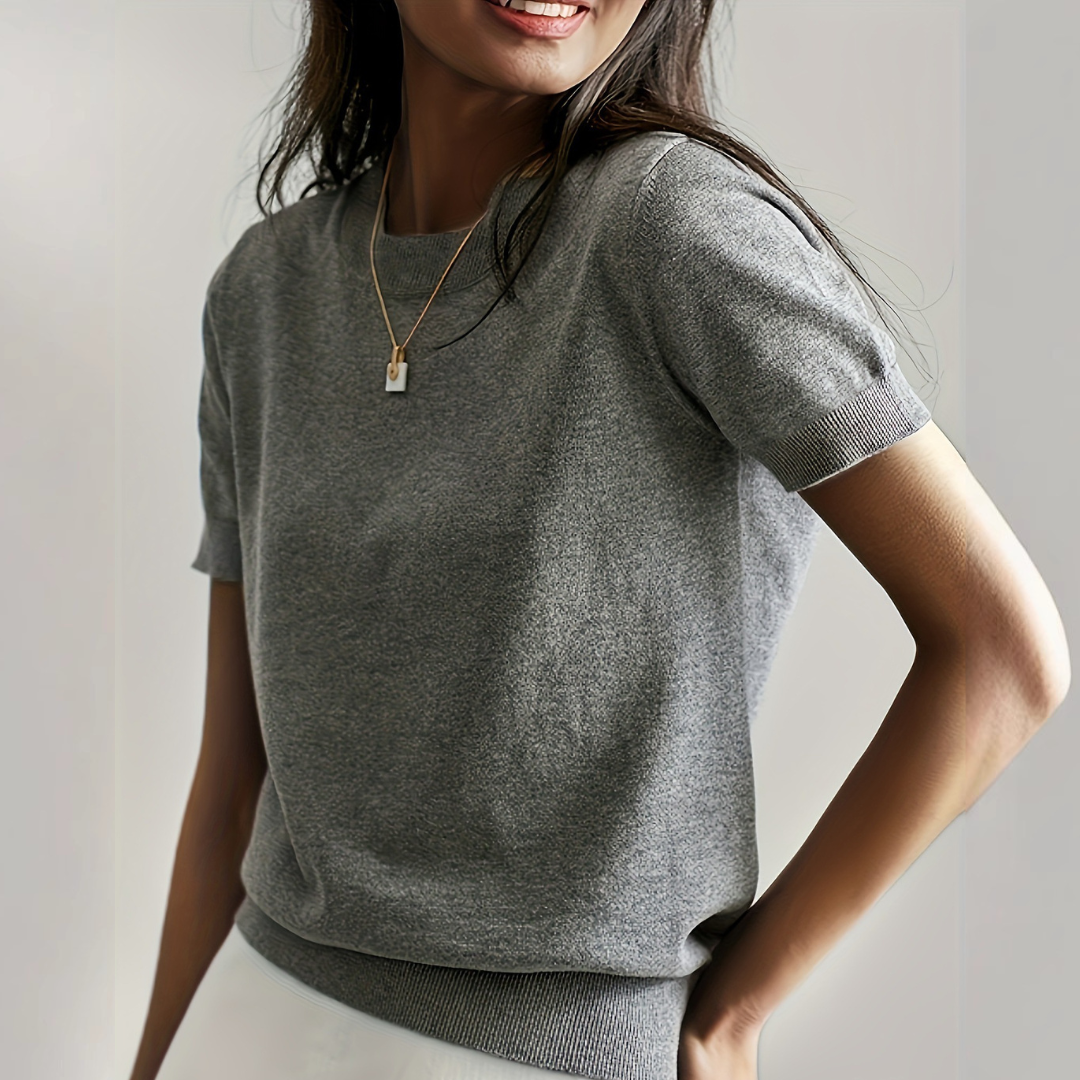 Pull-over classique en maille pour femme