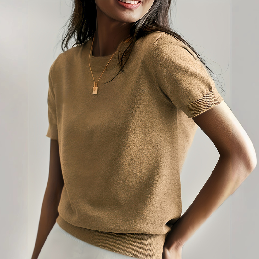 Pull-over classique en maille pour femme