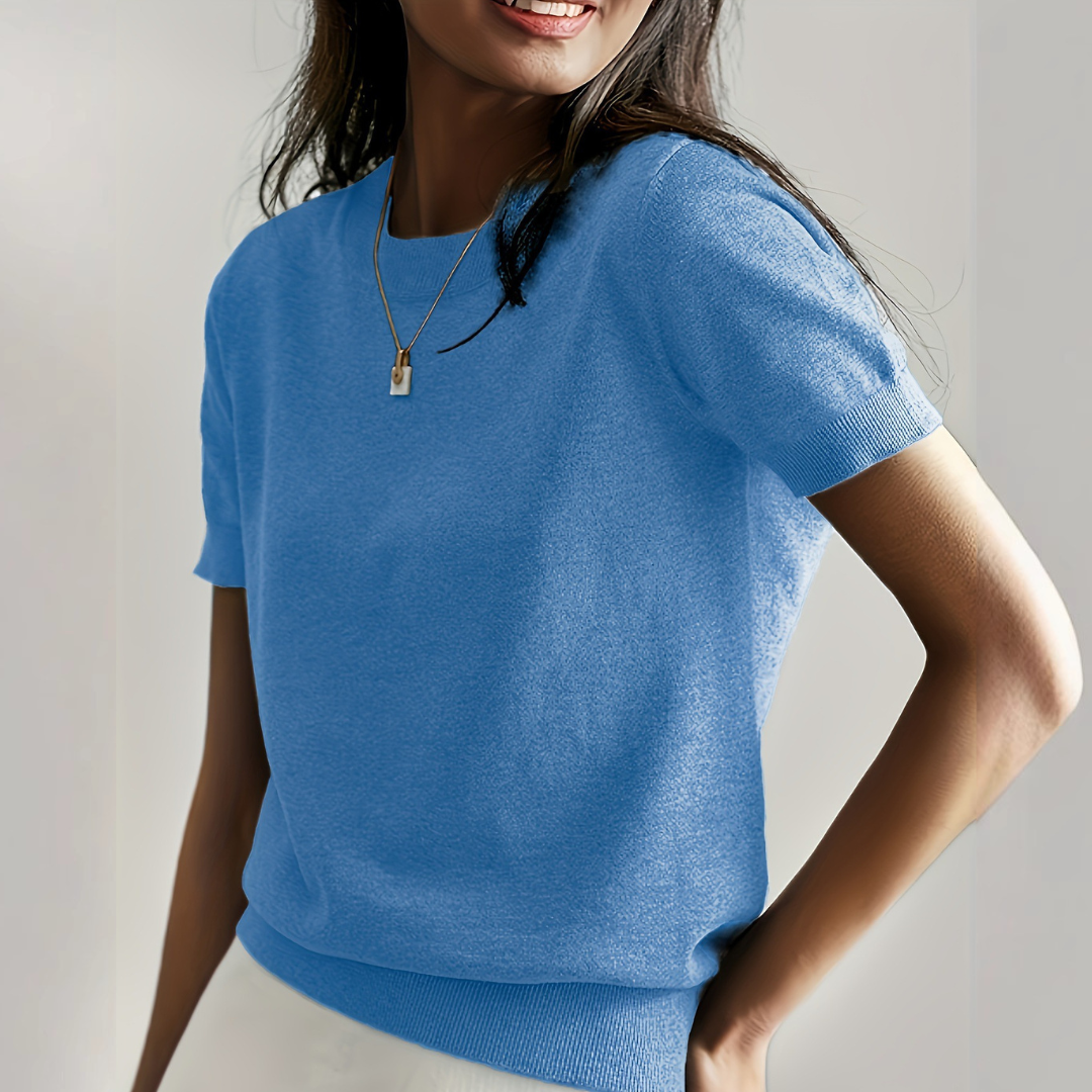 Pull-over classique en maille pour femme