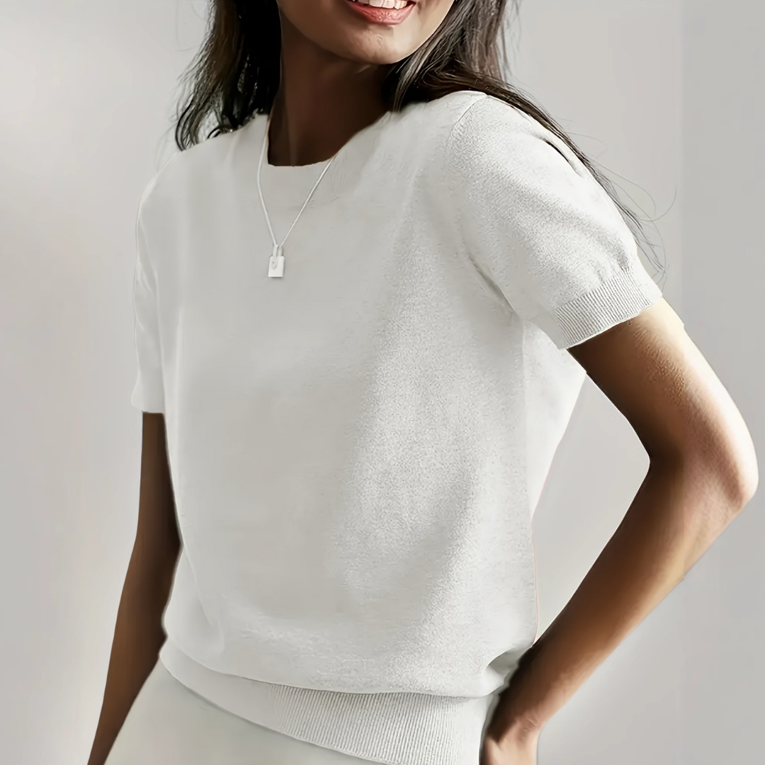Pull-over classique en maille pour femme