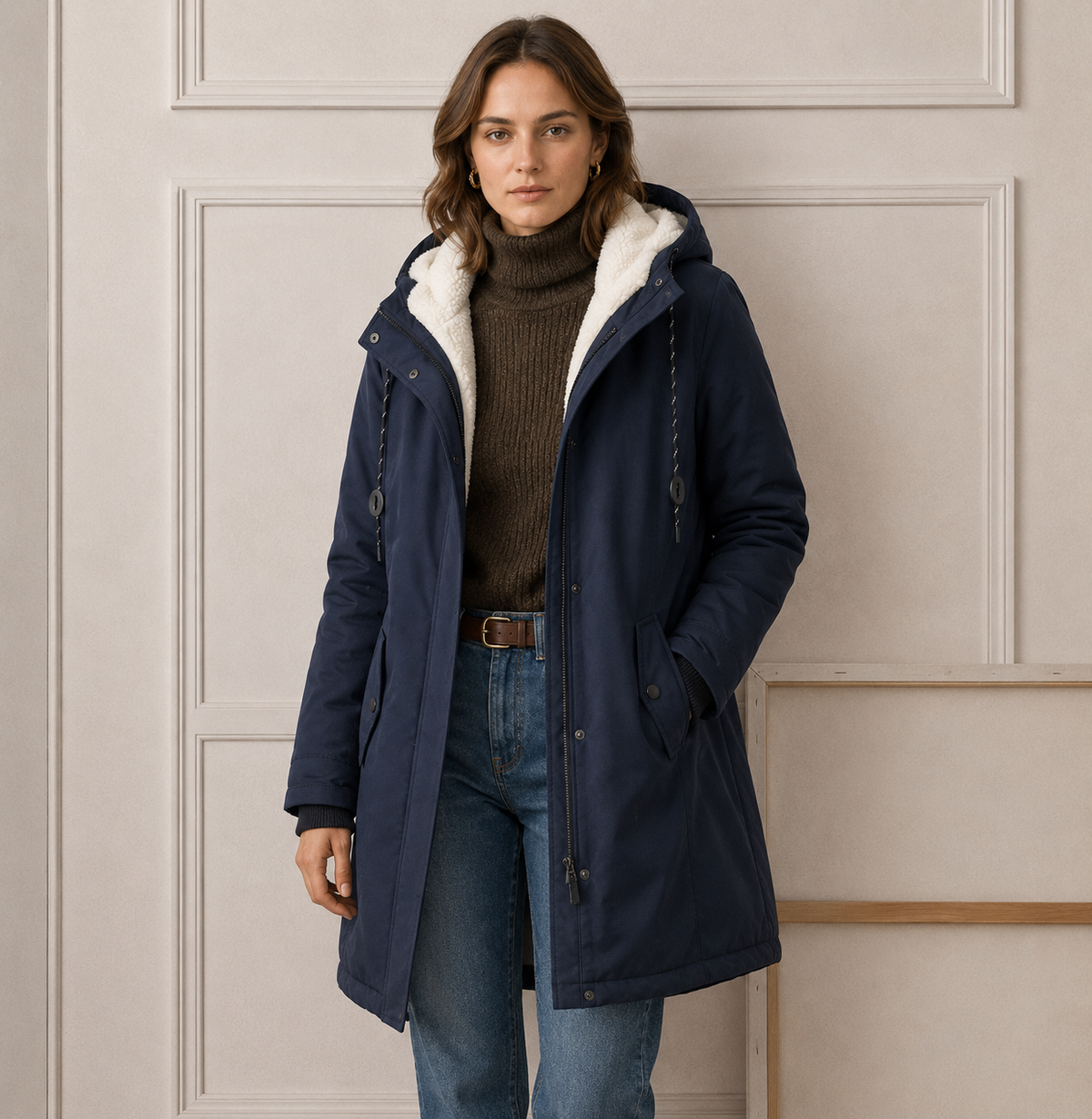 Women’s Fleece Lined Hooded Coat