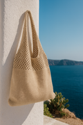 Damen-Schultertasche mit Lochmuster
