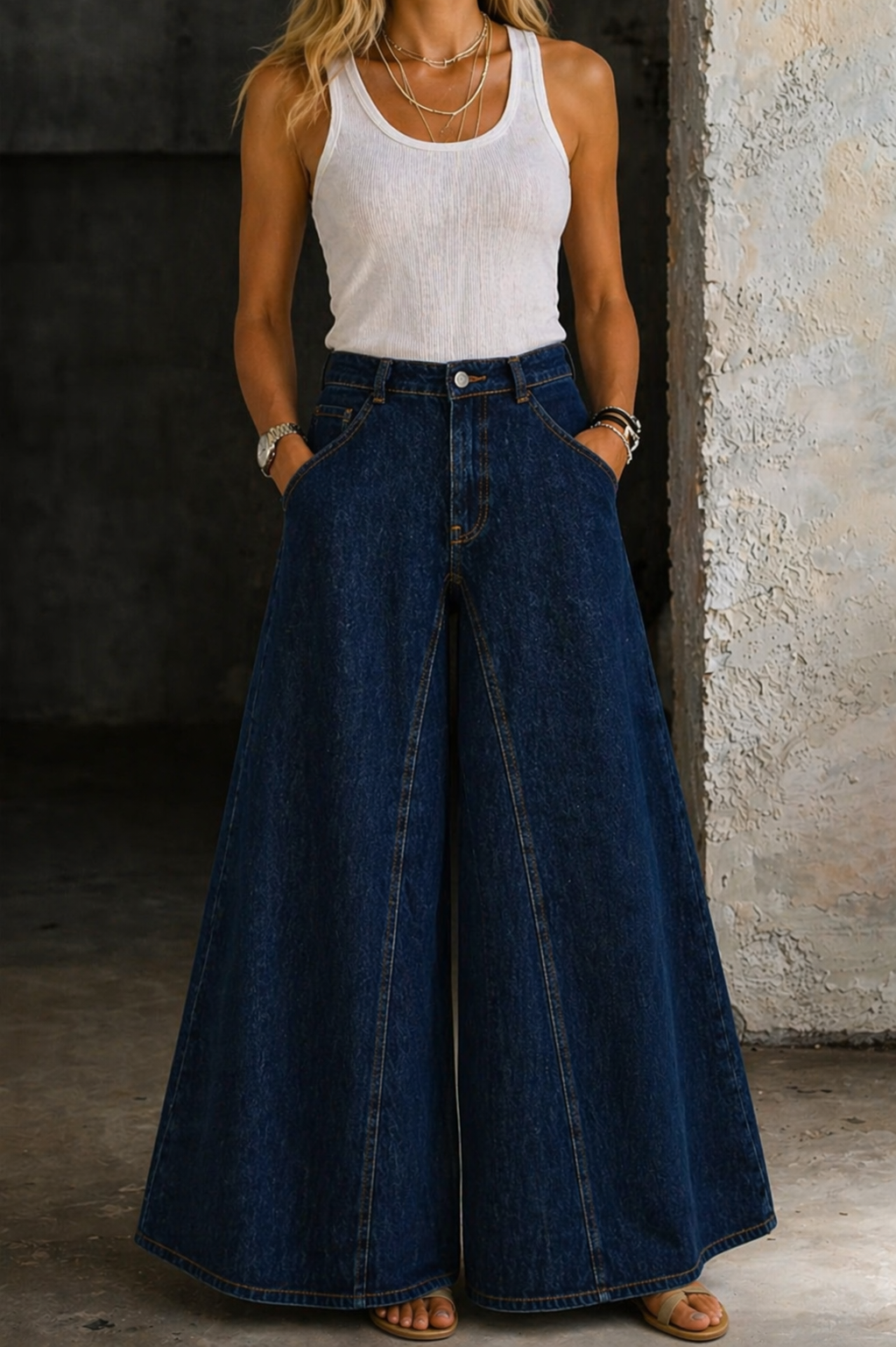Women's High-Waist Extra Wide-Leg Jeans
