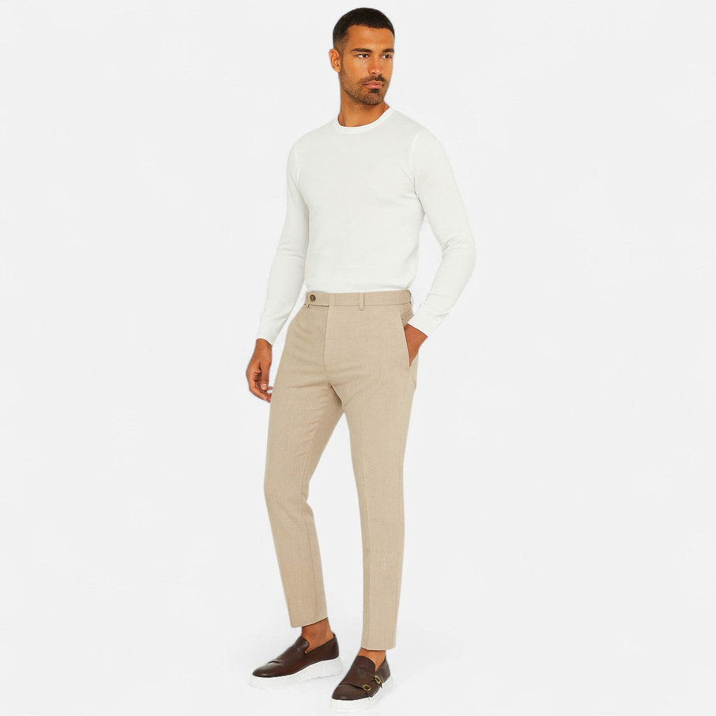 Herren-Ledermokassins mit Doppelriemen und erhöhter Sohle für smarten Casual-Look