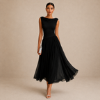 Women's Sleeveless Pleated Midi Dress