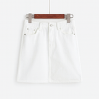 Damen Denim-Minirock mit strukturierter Passform und klarem, minimalistischem Design