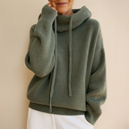 Maglione da donna in maglia con collo alto e avvolgente, caldo e confortevole