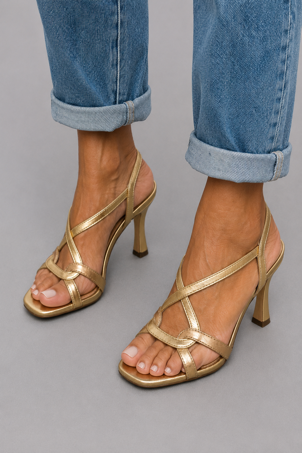 Women’s Strappy Knot High Heel Sandals
