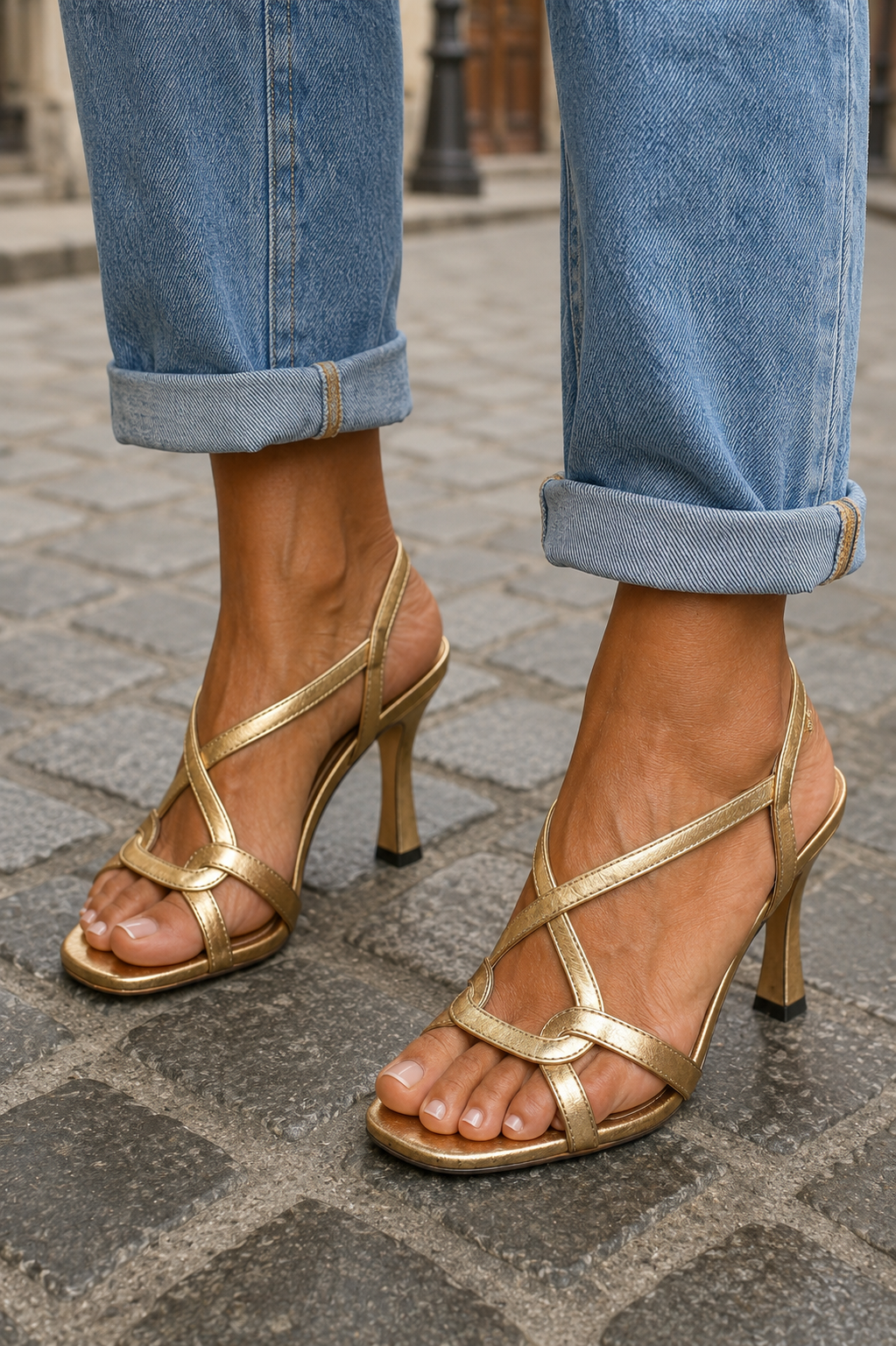 Women’s Strappy Knot High Heel Sandals