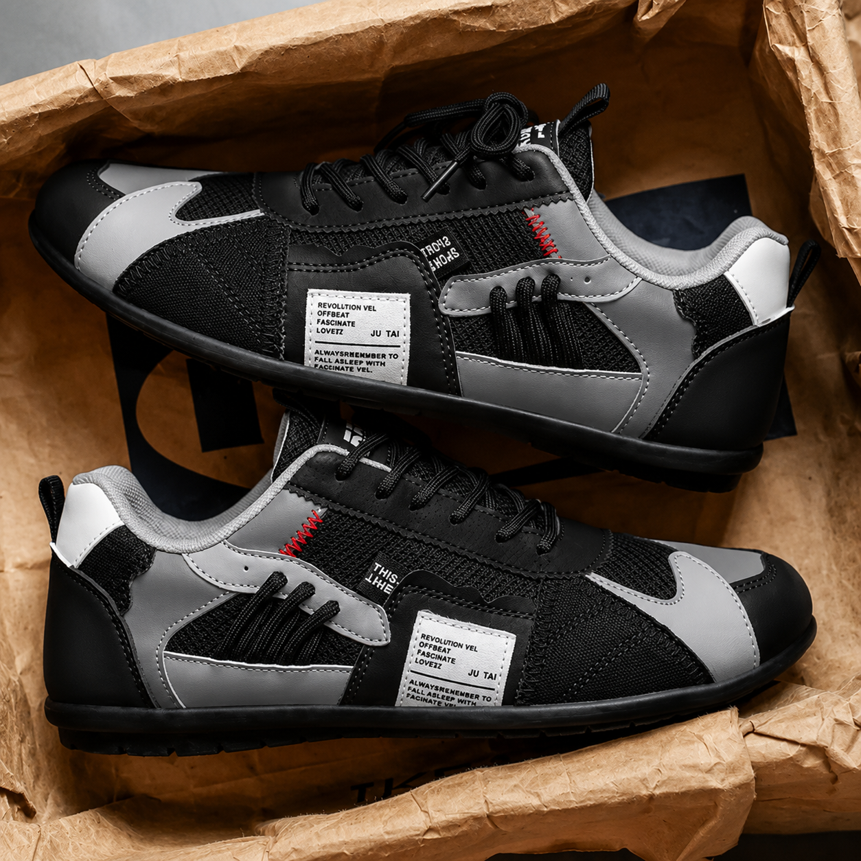 Herren Sneaker mit Farbfeldern, Schnürung und lässigem Design zum Gehen