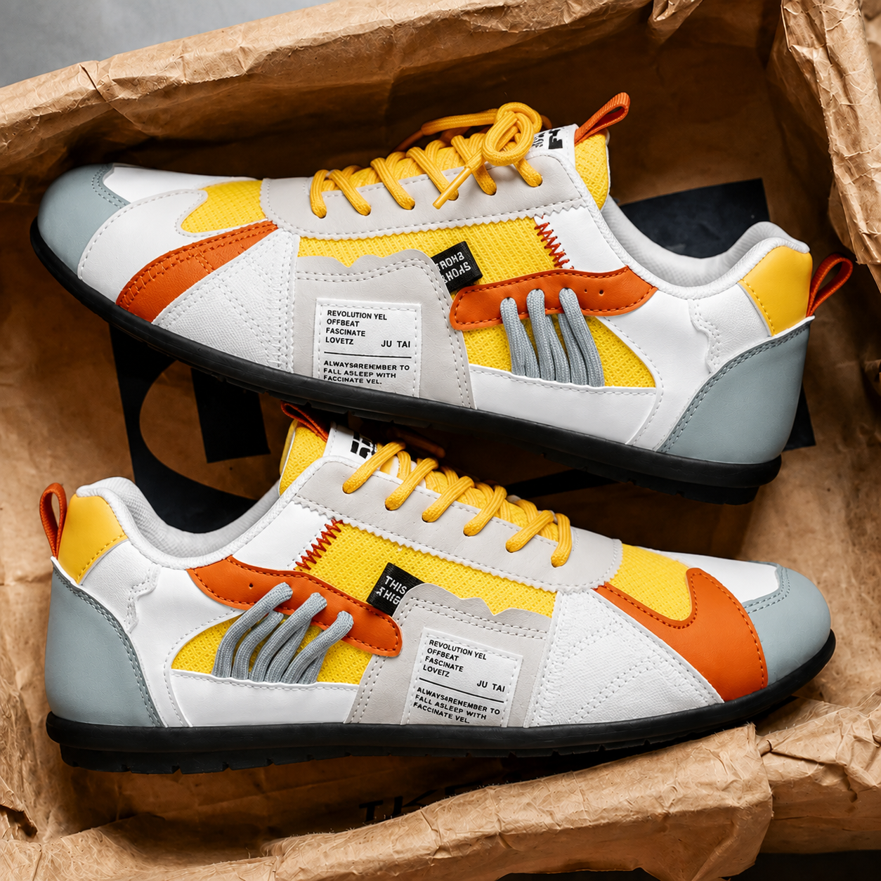 Herren Sneaker mit Farbfeldern, Schnürung und lässigem Design zum Gehen