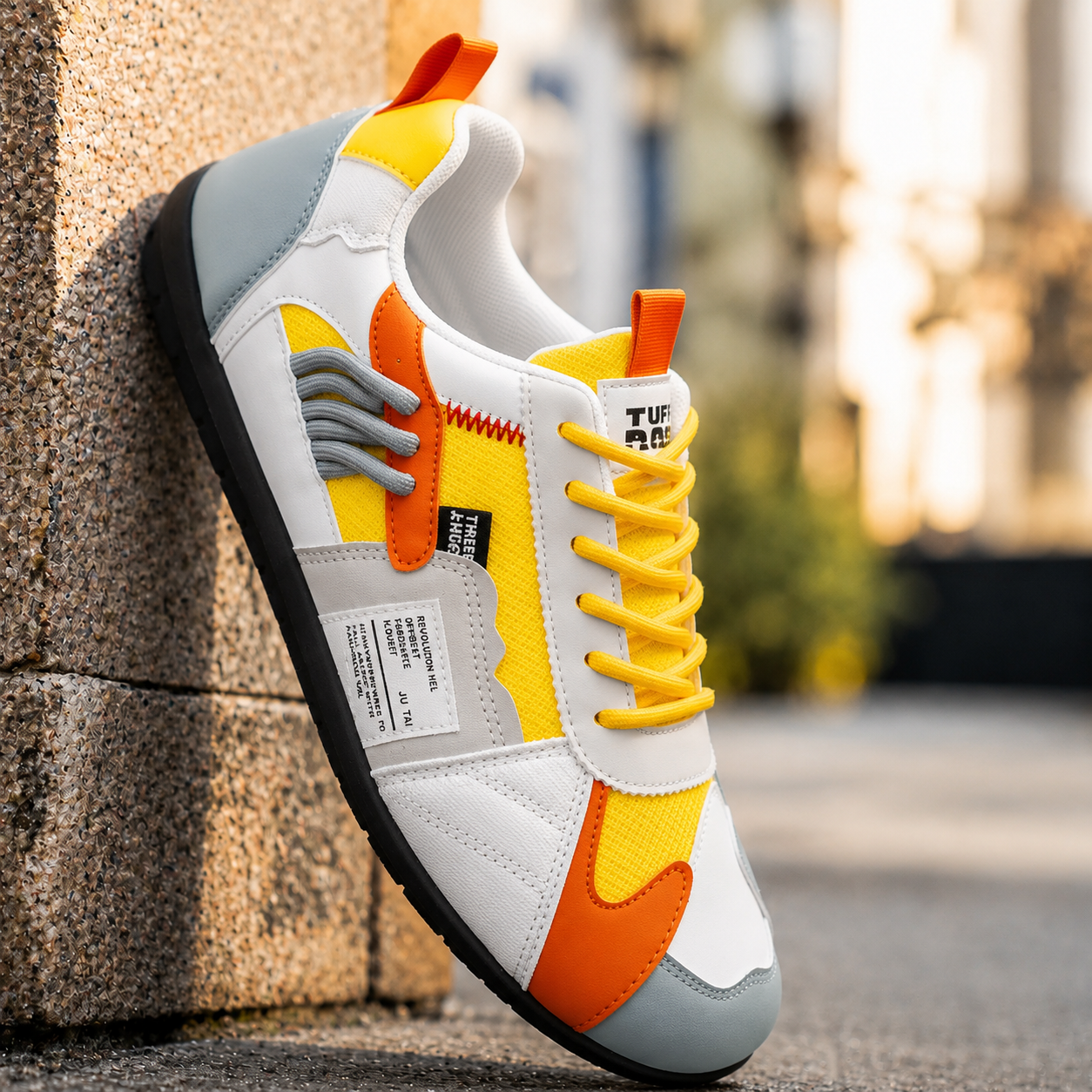 Herren Sneaker mit Farbfeldern, Schnürung und lässigem Design zum Gehen