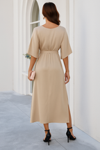 Judeena | V-Hals Dames Jurk Midi Lente