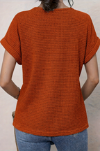 Blusa da donna in maglia testurizzata con pizzo all’uncinetto