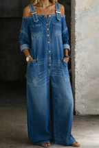 Women's Wide Leg Utility Jumpsuit