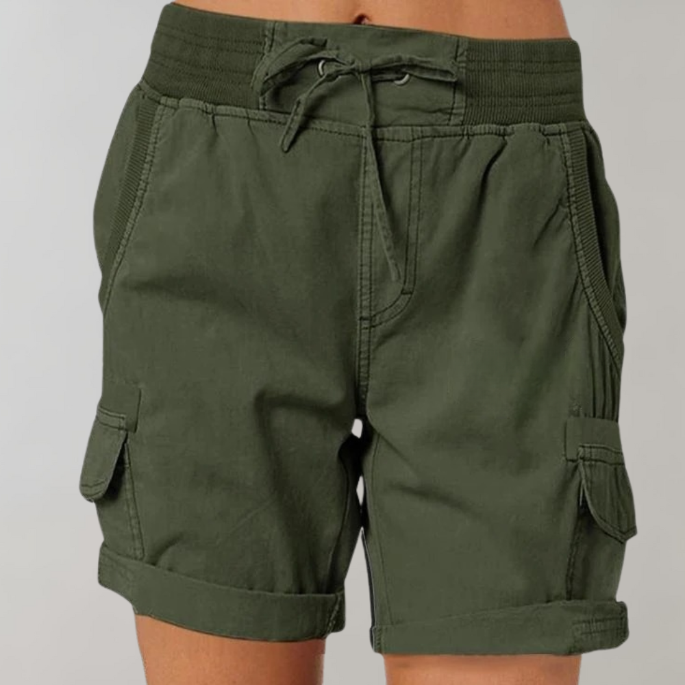 Damcargo shorts med dragsko i midjan