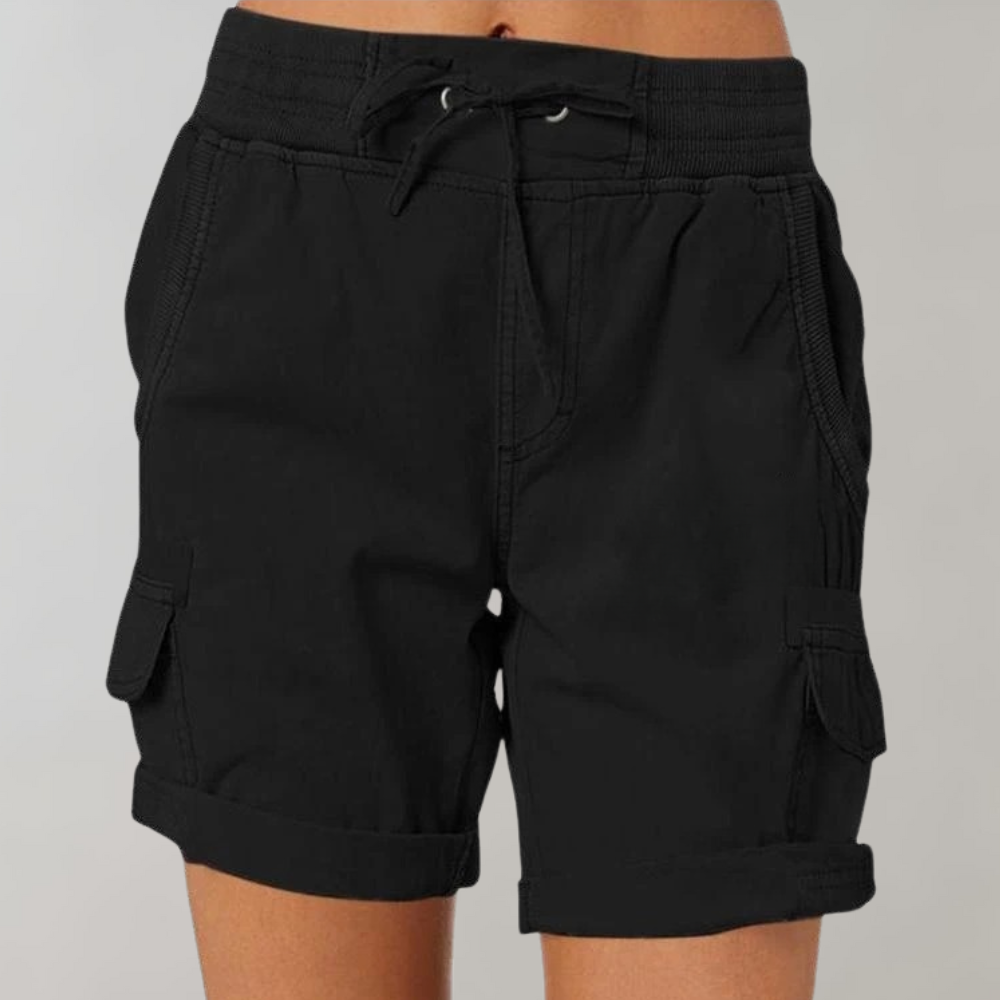 Damcargo shorts med dragsko i midjan