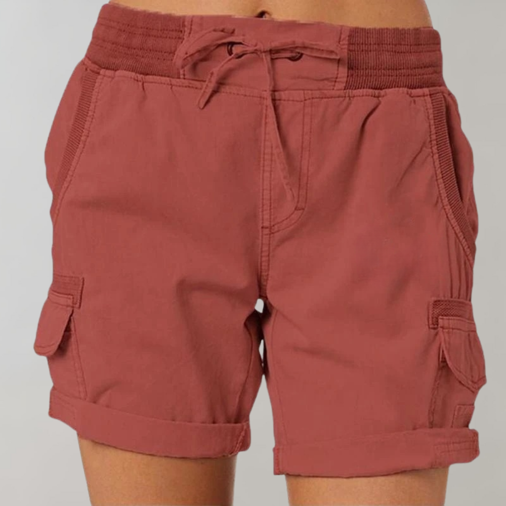 Damcargo shorts med dragsko i midjan