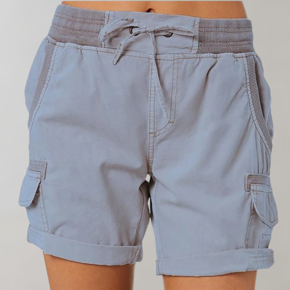 Damcargo shorts med dragsko i midjan
