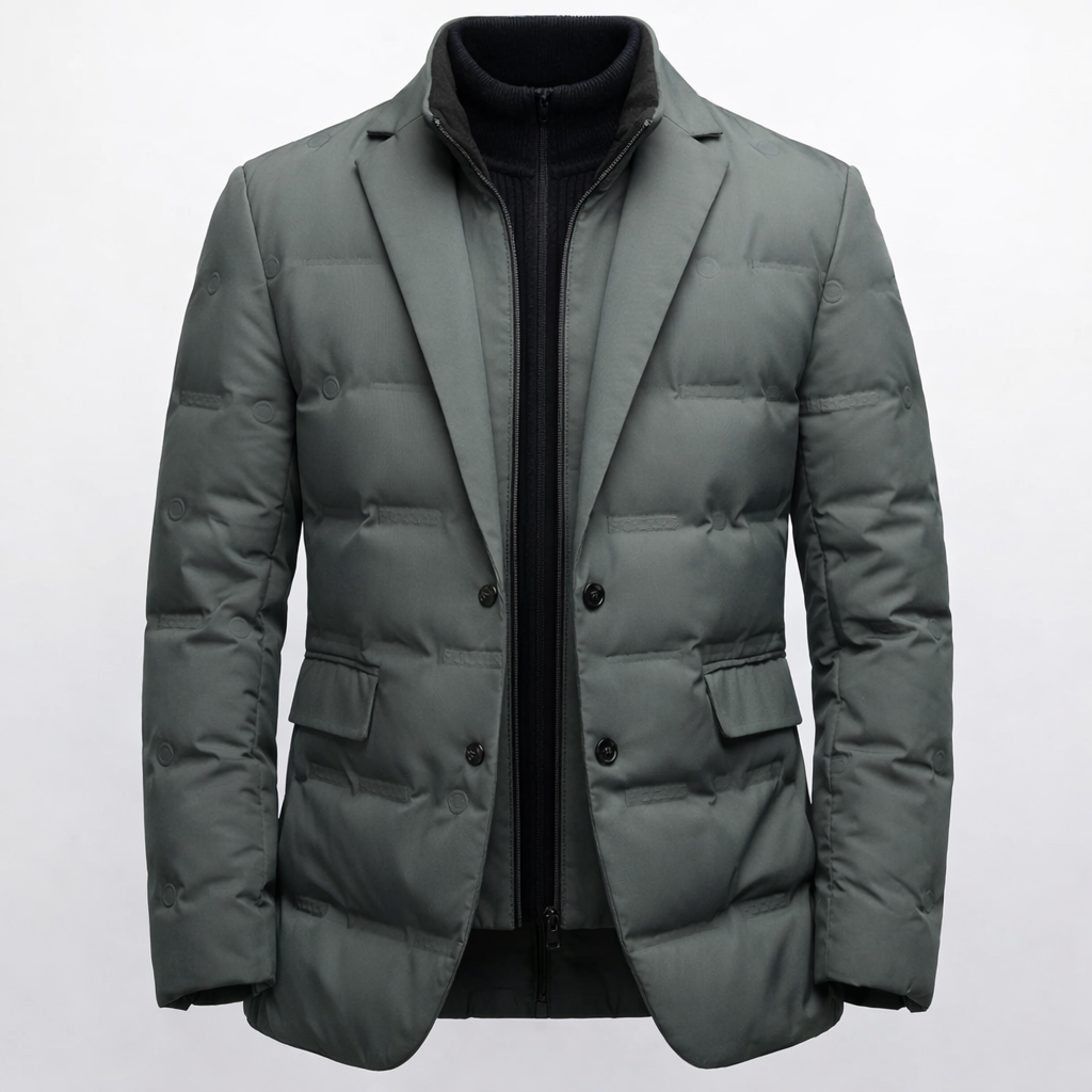 Herren-Steppblazer mit fallendem Revers