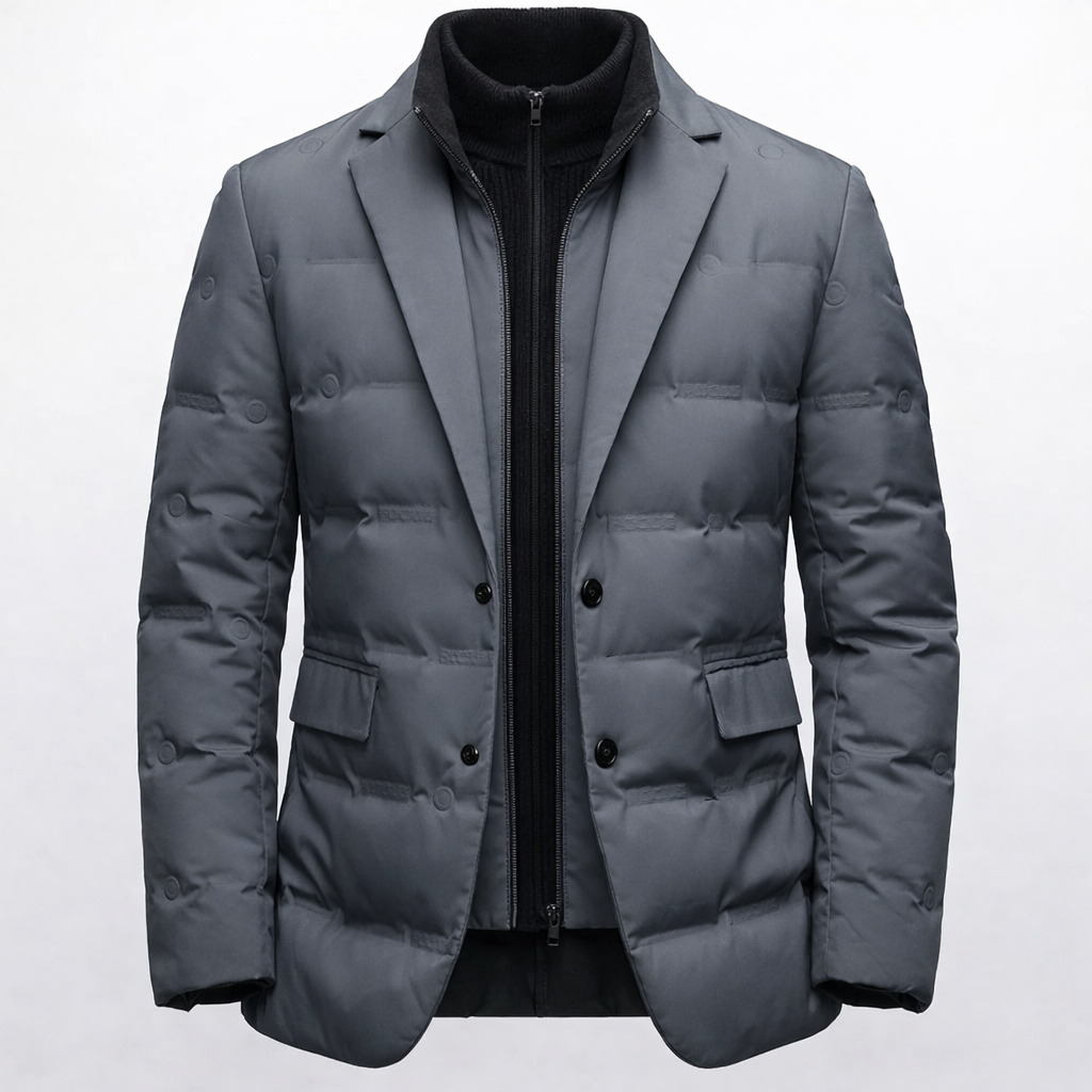 Herren-Steppblazer mit fallendem Revers