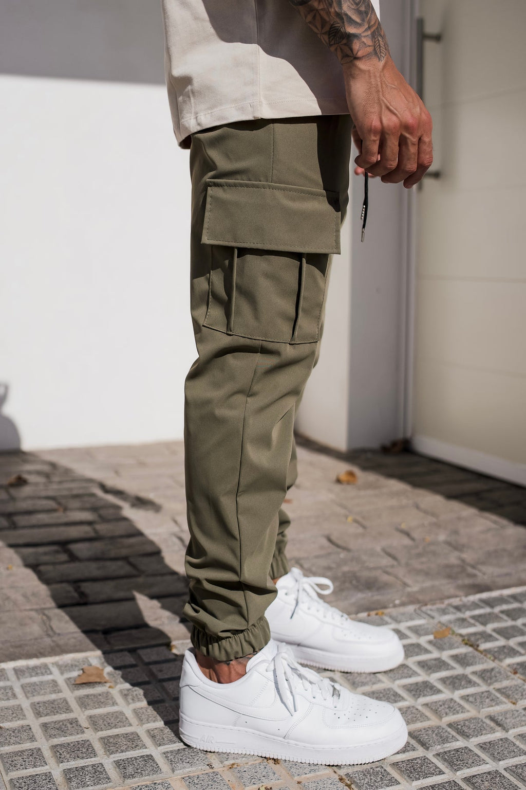 Pantalon cargo jogger fuselé pour homme