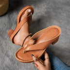 Damen Plateau-String-Sandalen