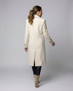 Manteau long croisé pour femme