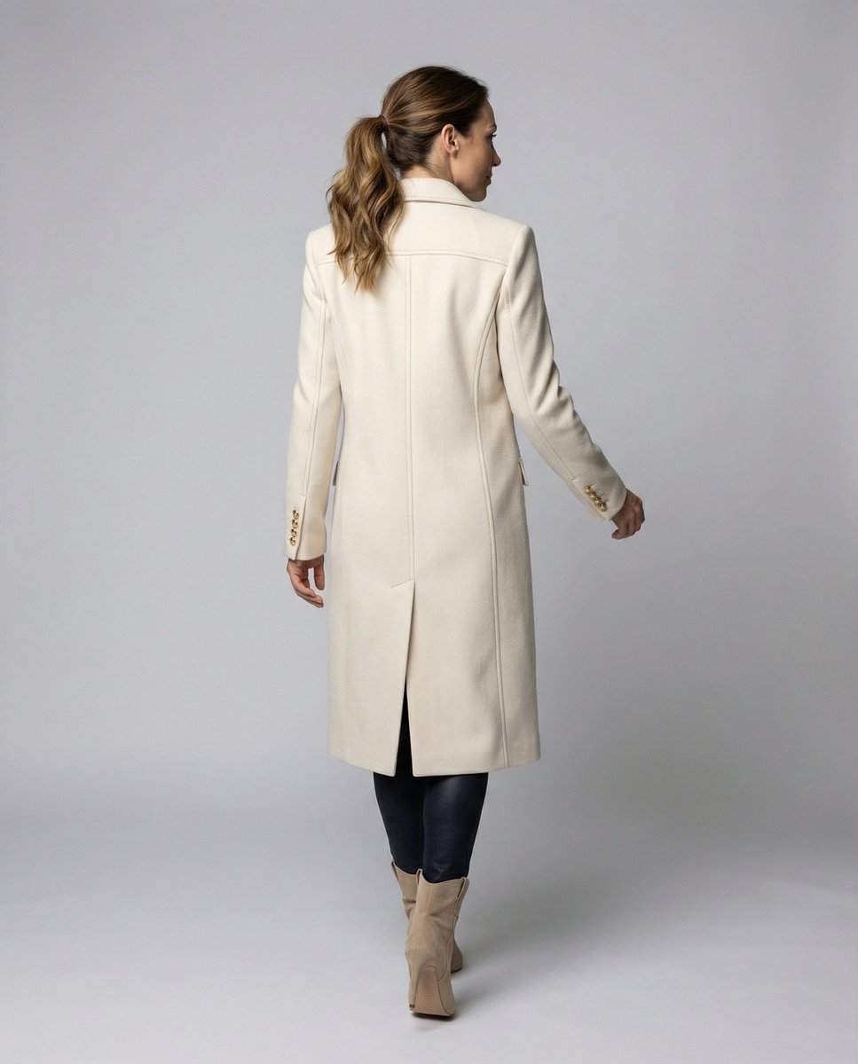 Manteau long croisé pour femme