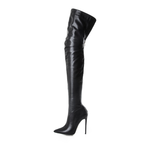 Damen Overknee-Stiefel mit Reißverschluss und elegantem High-Heel-Design