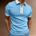 Herren Polohemd mit Reißverschluss und tailliertem Schnitt für smarten Casual-Alltag