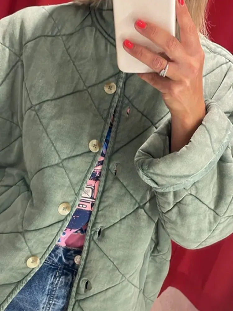 Giacca trapuntata oversize da donna
