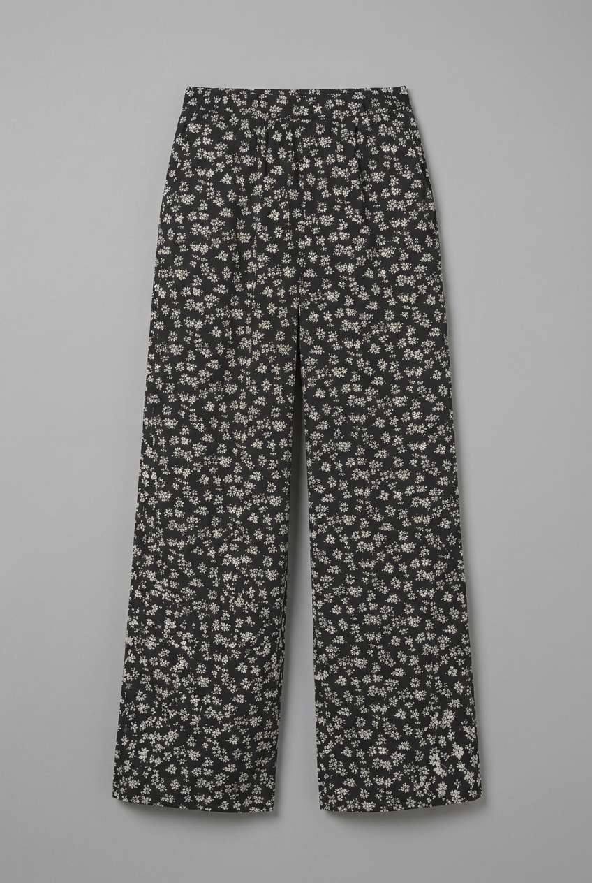 Pantalones Palazzo para mujer con estampado floral pequeño