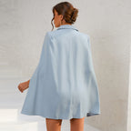 Mini-robe blazer cape pour femme