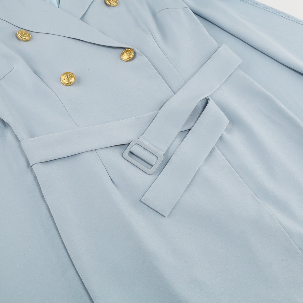 Mini-robe blazer cape pour femme