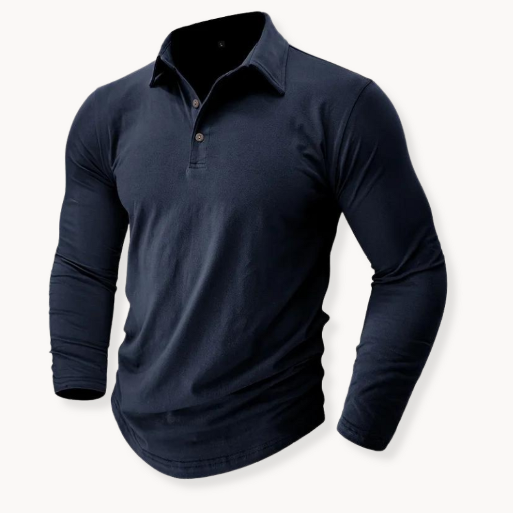 Polo classica da uomo a maniche lunghe